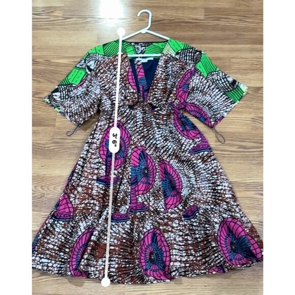 Stella McCartney Patterned Gabrielle mini dress cut out back sz IT 46 / US 12 - Picture 6 of 15
